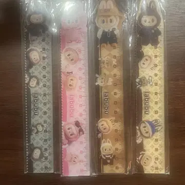 캐릭터 눈금자 4개 세트