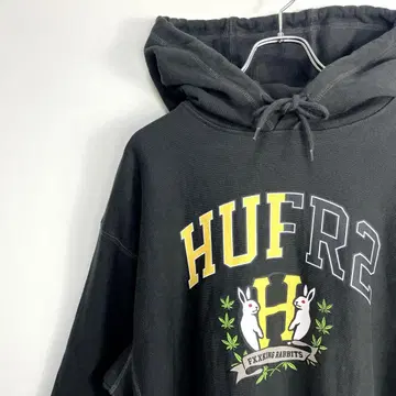 새상품급 FR2 x Huf 코무돗토 유타 착용 빅 로고 레어 후드티 XL