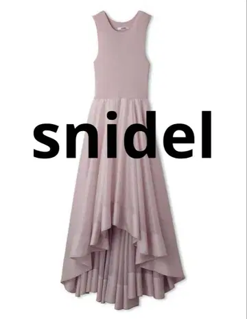Snidel 니트 도킹 시어 원피스 핑크