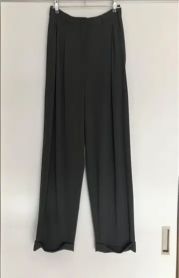 JILSANDER 질샌더 턱 와이드 팬츠 그레이