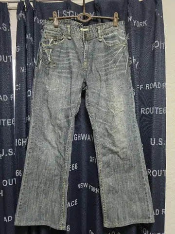 TAVERNITI SO JEANS 자수 데님 청바지 34