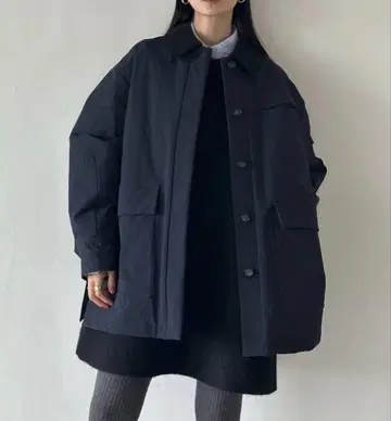 네이비 오버 사이즈 코트