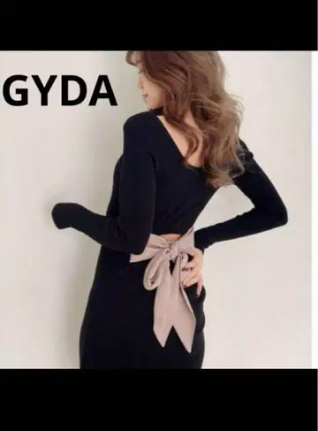 당일 발송 가을 옷 GYDA 블랙 리본 포함 미니 원피스
