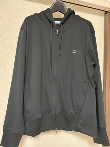 LACOSTE 블랙 풀 지퍼 후디 40