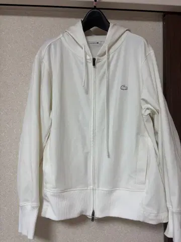 LACOSTE 화이트 풀 집업 후디 40