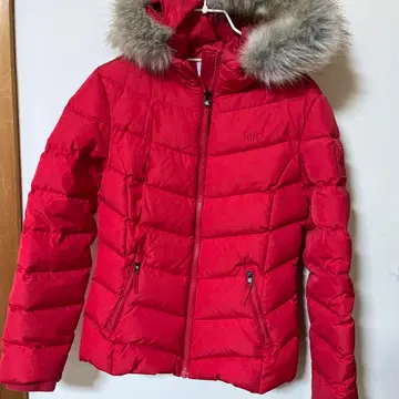 캘빈 클라인의 XS size 다운 자켓 빨간색