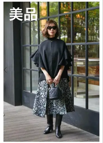 SEVENTEN 비대칭 자카드 스커트