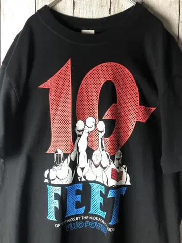 10 FEET x 근육맨 T셔츠 L 블랙 40주년 레어 양면 프린트