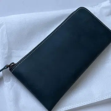카메토 가방 제작소 장지갑 천연 가죽 L자 지퍼