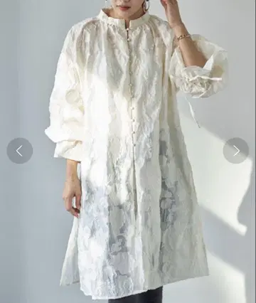 시어 자카드 캔디 슬리브 튜닉
