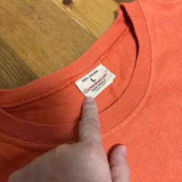 Goodwear 100% 코튼 반팔 T셔츠 오렌지