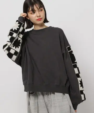 니코앤드 크로셰 콤비 풀오버