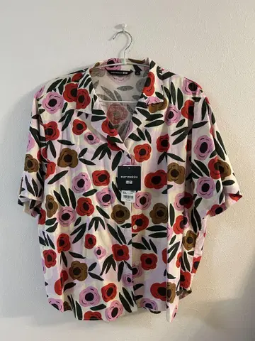 마리메꼬 유니클로 UNIQLO 린넨 블렌드 오픈 카라 셔츠