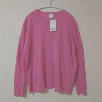 SEA ISLAND COTTON 롱 슬리브 풀오버 핑크