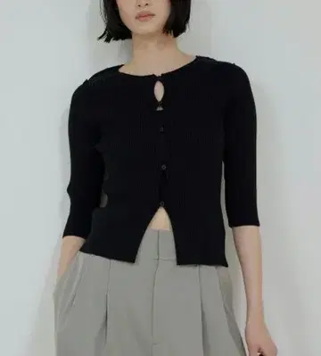 GALLARDAGALANTE 아웃 링킹 가디건 블랙