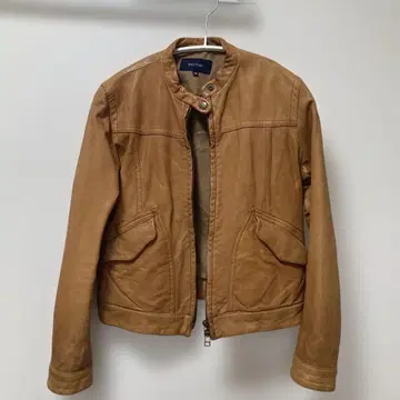MACPHEE 가죽 자켓 카멜