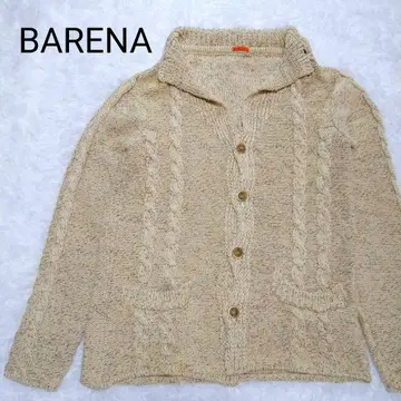 새상품급 BARENA 케이블 니트 가디건 베이지