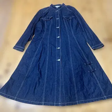SAWASAWA 데님 긴팔 원피스 프리