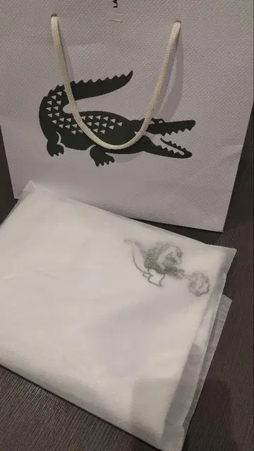 LACOSTE 고질라 자수 피케 셔츠 US L 미사용 라코스테