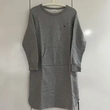 LACOSTE 라코스테 긴팔 원피스 코튼 그레이 계열 36