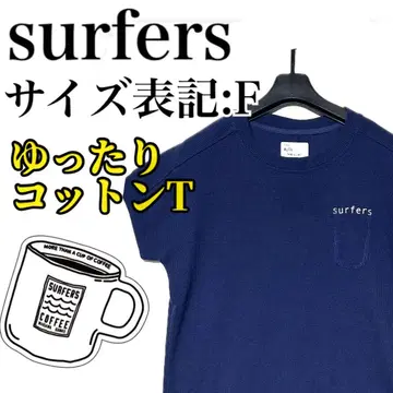 새상품급 SURFERS COFFEE 네이비 루즈핏 상의 서핑