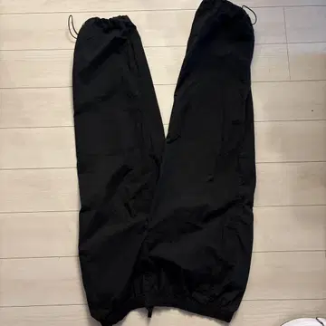 블랙 워크 팬츠 허리밴딩