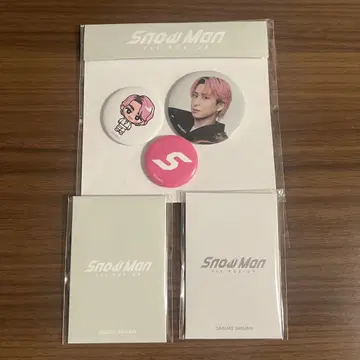 Snow Man 사쿠마 다이스케 트레이딩 카드 캔뱃지 세트