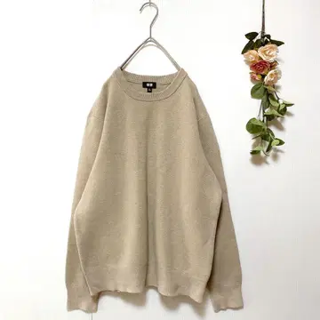 [ UNIQLO ] 워셔블 스트레치 밀라노 리브 크루넥 스웨터 (M)