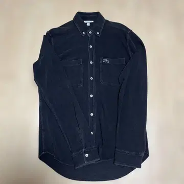 LACOSTE 블랙 긴팔 데님 셔츠 US M