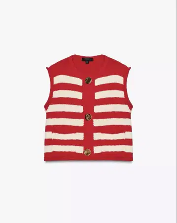 ZARA 스트라이프 패턴 니트 베스트 완판템