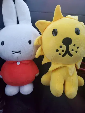 미피와 라이온 봉제 인형 세트