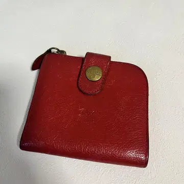 일비종떼 빨간색 접이식 지갑