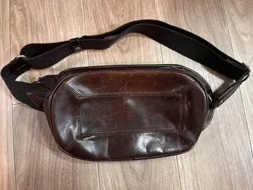 다크 브라운 가죽 숄더백 aniary