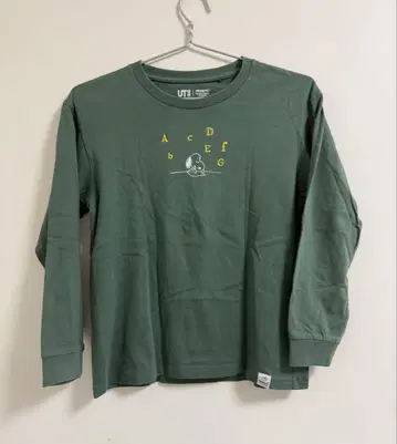UNIQLO PEANUTS 스누피 긴팔 티셔츠 그린