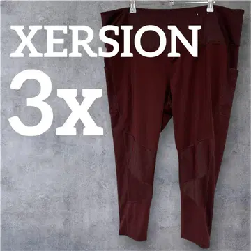 새상품급 XERSION [ 3X ] 7/8 앵클 레깅스 버건디