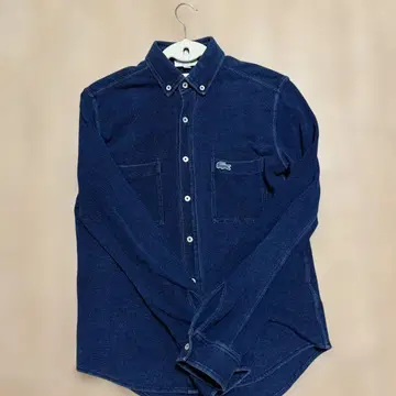 LACOSTE 다크 블루 긴팔 셔츠 US S