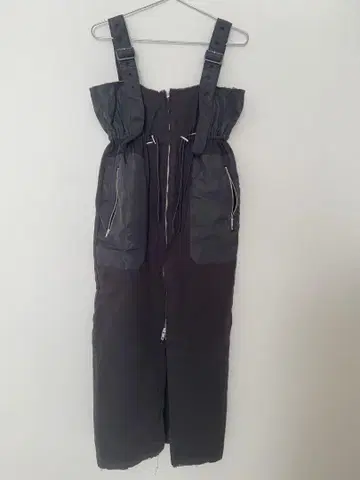 JEANASIS 패치워크 점프 스커트 블랙