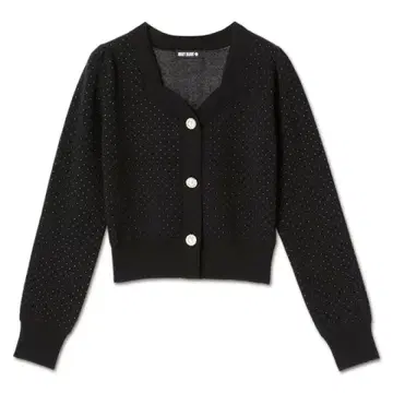 MARYQUANT 핑 도트 자카드 가디건 니트
