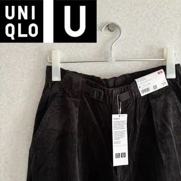 UNIQLO U 코듀로이 턱 와이드 팬츠
