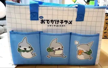 GIGO 한정판 외출 아기상어 바닷가 친구들 보냉 백 블루