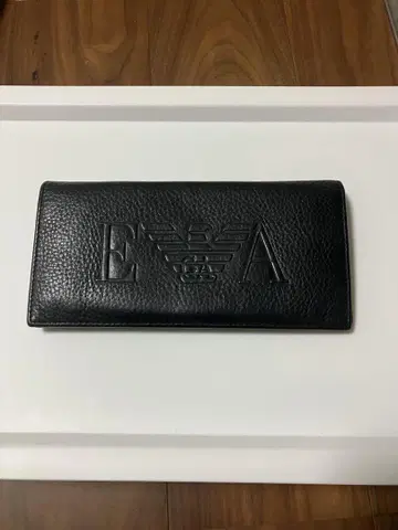 EMPORIO ARMANI 블랙 가죽 장지갑