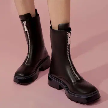 새상품 찰스앤키스 빌리 프론트 지퍼 앵클부츠 22.5cm