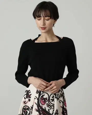 [ ANAYI ] 아나이 홀터 리본 풀오버 니트탑 블랙