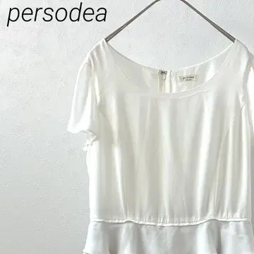 persodea 무릎 기장 원피스 타이트 블라우스 레이스 프릴 안감 부착
