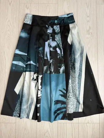 Paul Smith 플레어 스커트 풍경 프린트