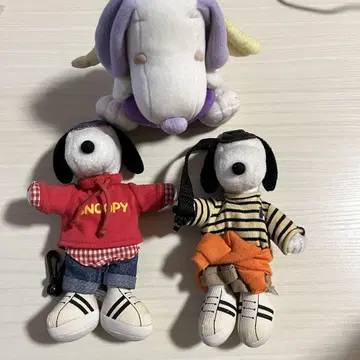 스누피 봉제 인형 3체 세트