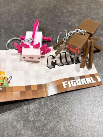 마인크래프트 피규어 키체인 2체 세트