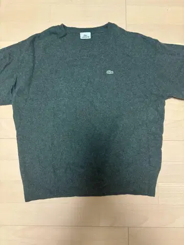LACOSTE 그레이 크루넥 스웨터