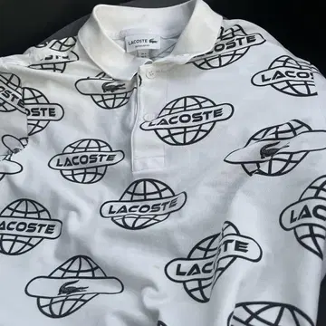 LACOSTE 로고 프린트 피케 셔츠 US S