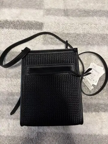 블랙 뜨개질 숄더백